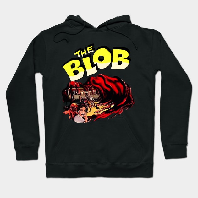 THE BLOB Retro Cult Classic Horror Fan Art Hoodie by darklordpug